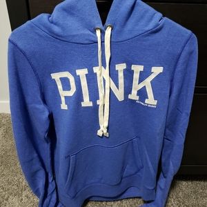 PINK Blue Hooded Sweatshirt